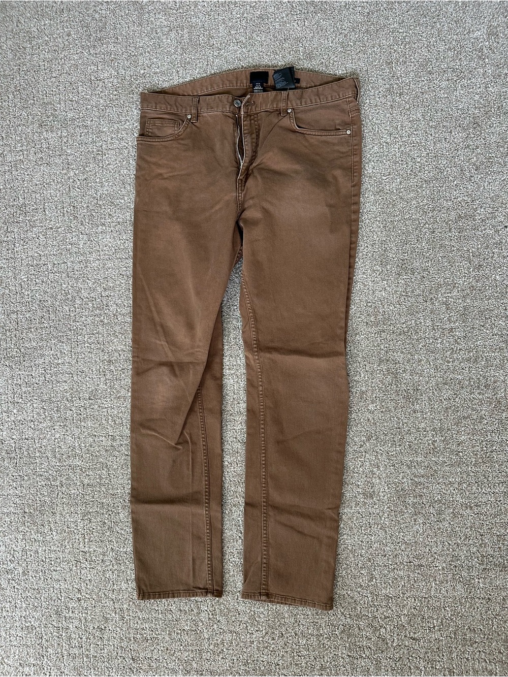 H&M Men's Slim Straight Jeans in Brown